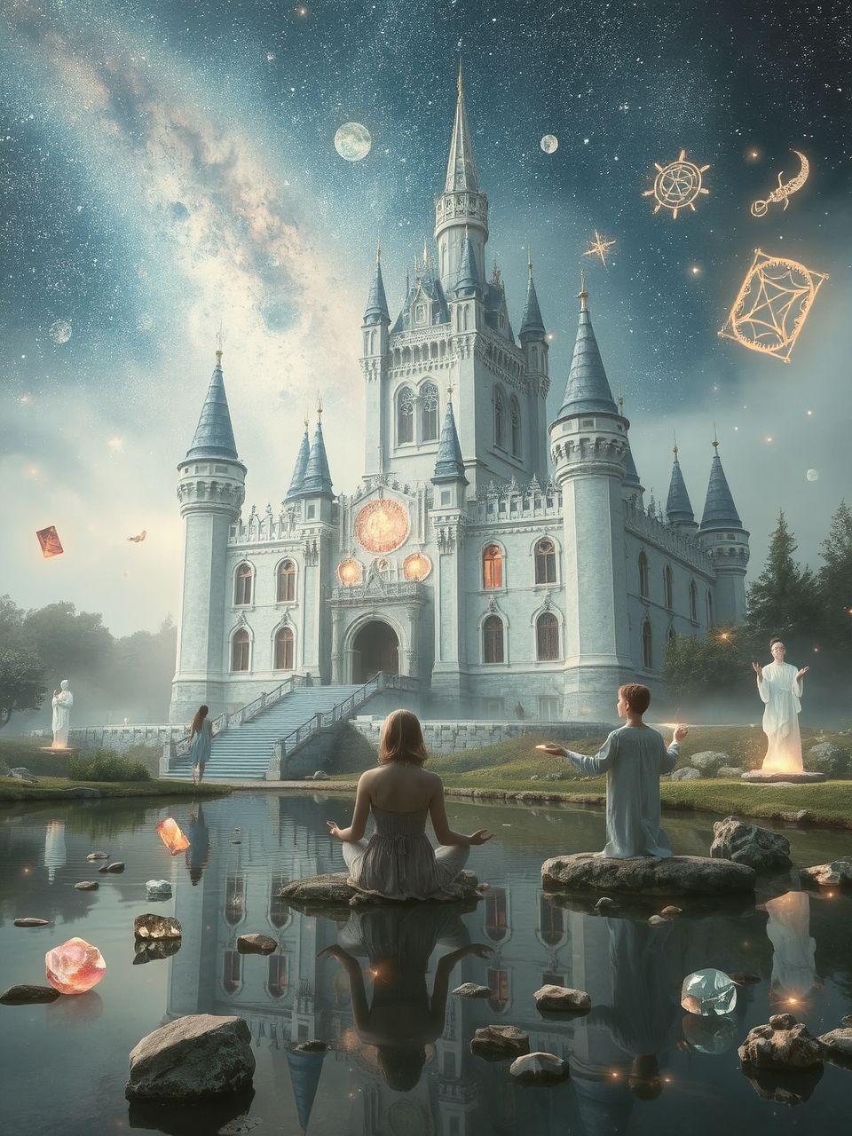 A kastélyok és paloták a belső békét tükrözik.