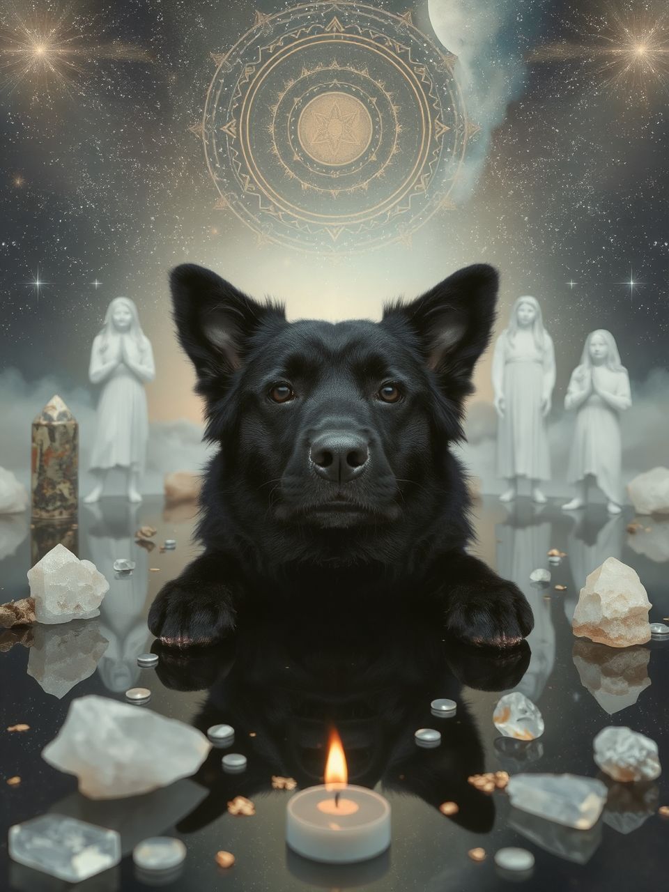 A fekete kutya a belső félelmek megtestesítője lehet.