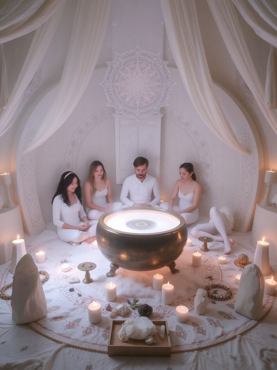 A gongfürdő során a hangok mélyen relaxálják a résztvevőket.