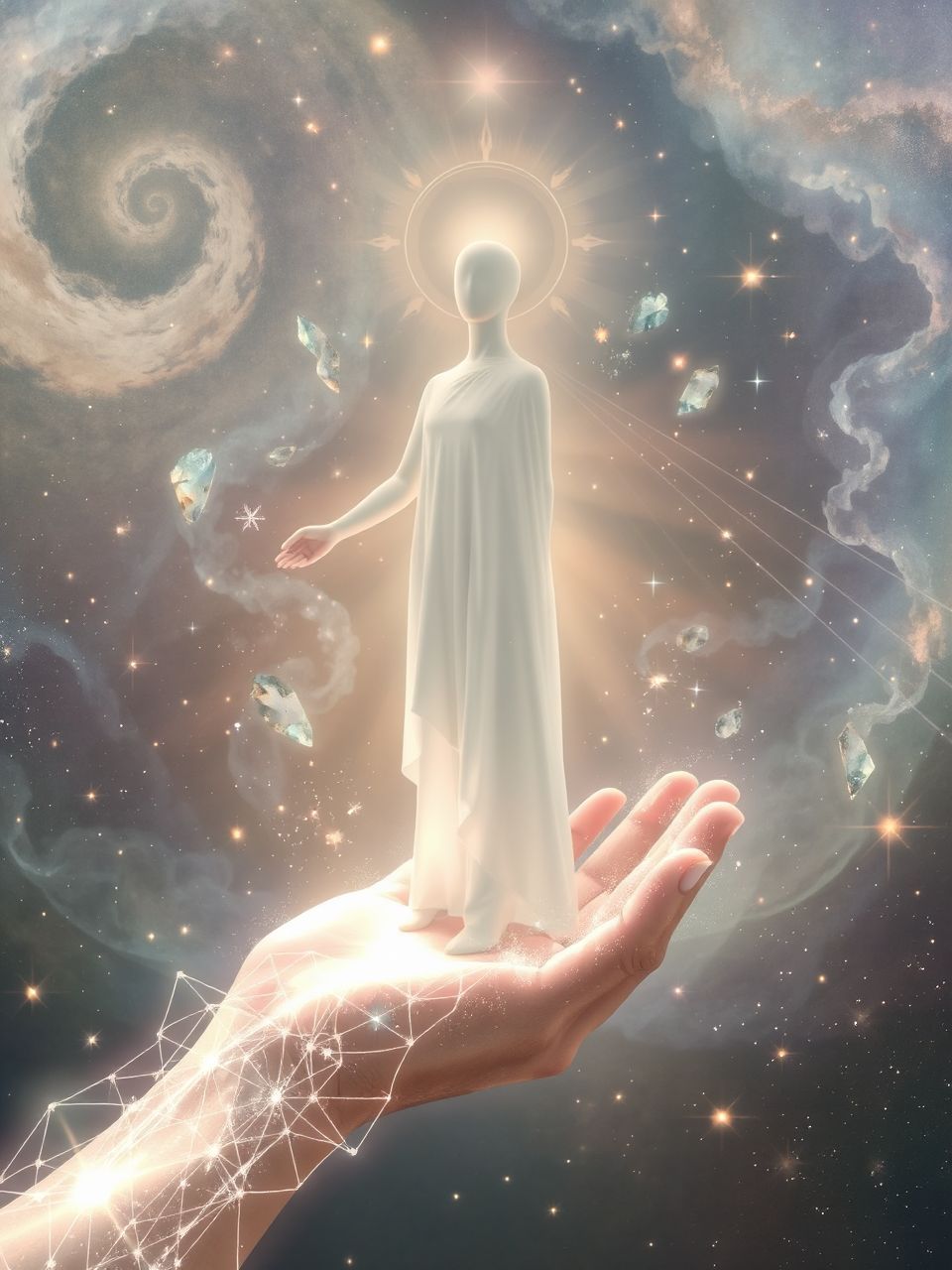 A halottak keze a spirituális kapcsolatok szimbóluma.