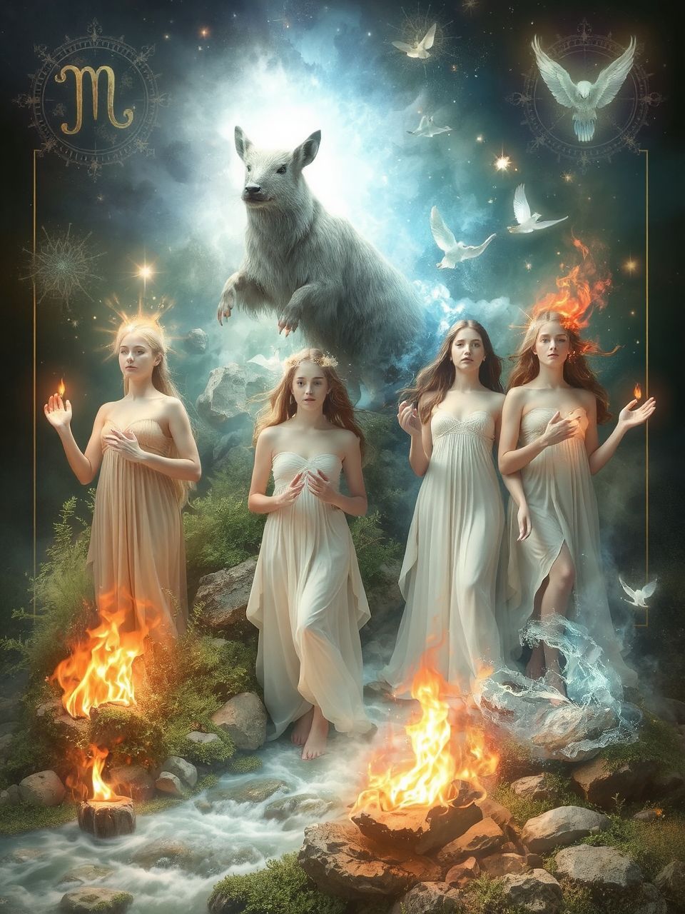 A négy elem ötvözése formálja az állati archetipusokat.