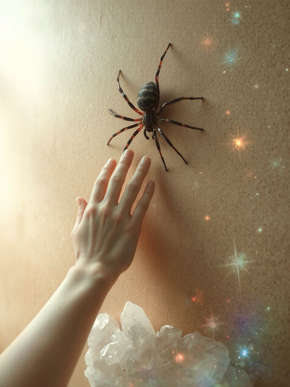 A pók hálója a vágyak manifesztációját szimbolizálja.