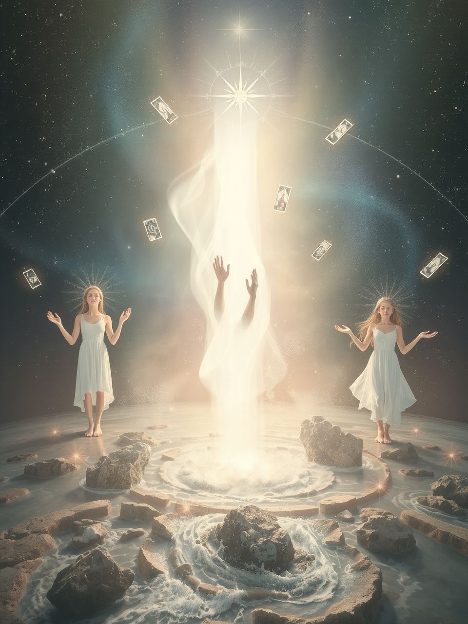 Az elzáródott vízcsatorna a lélek akadályait jelképezi.