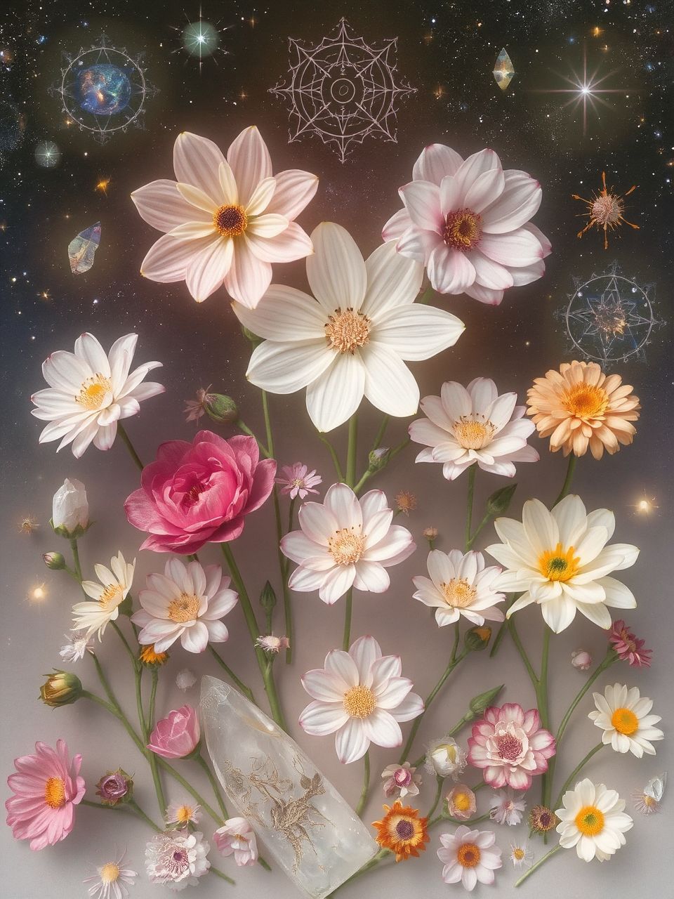 A rózsa a szerelem, a liliom a gyász szimbóluma.