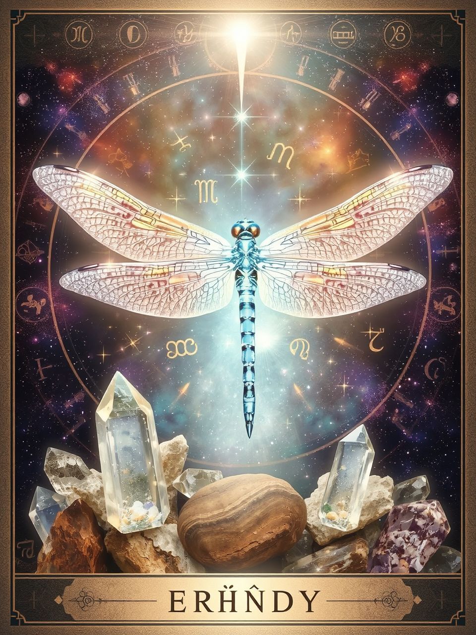 A szitakötő szimbolizálja a változást és a fényt.