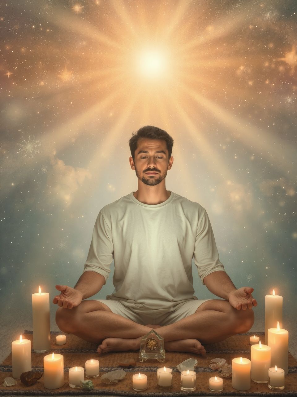 A gyertya fénye elűzi a sötét energiákat.