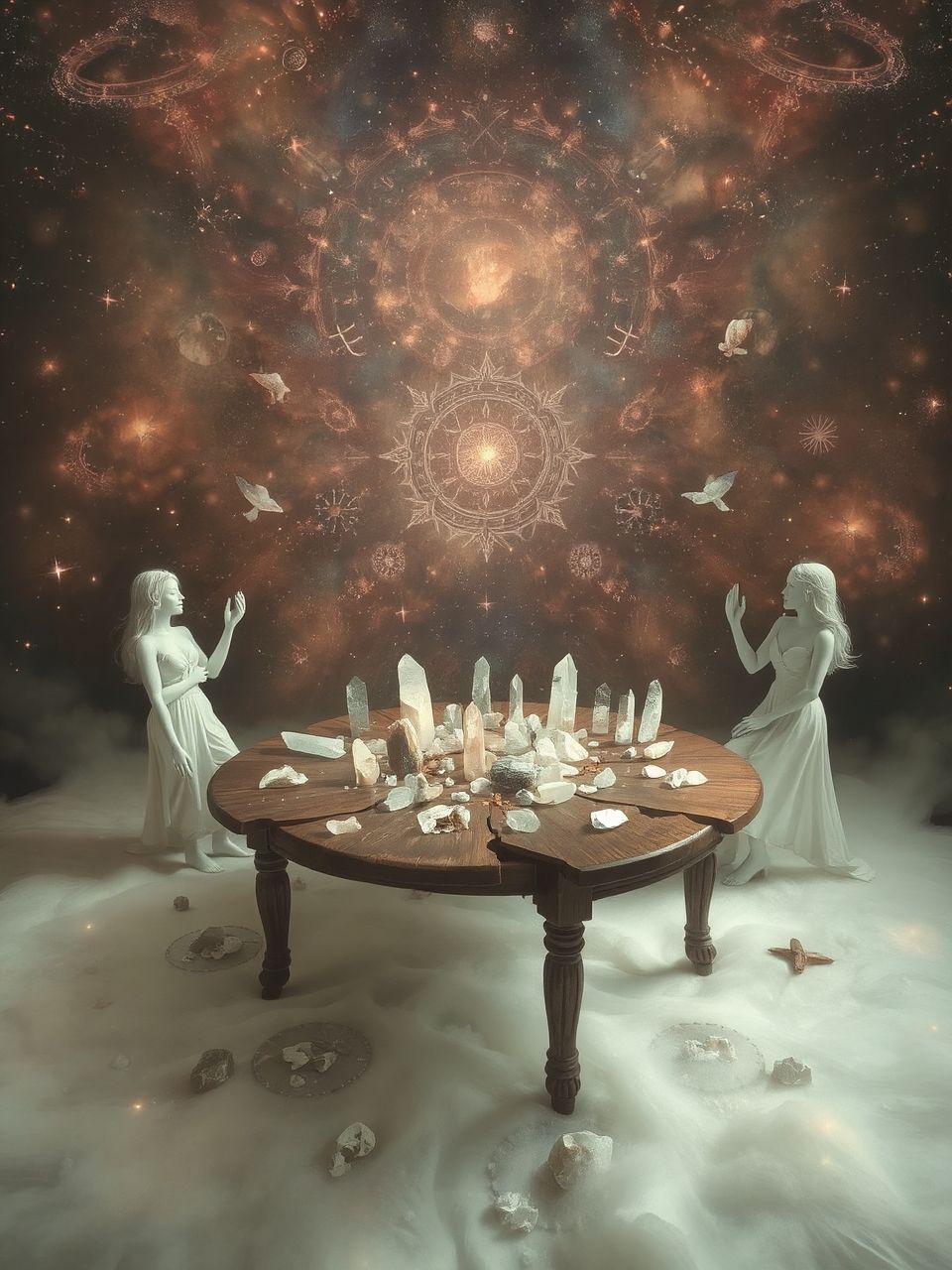 A törött asztal álma konfliktusok belső küzdelmeire utal.