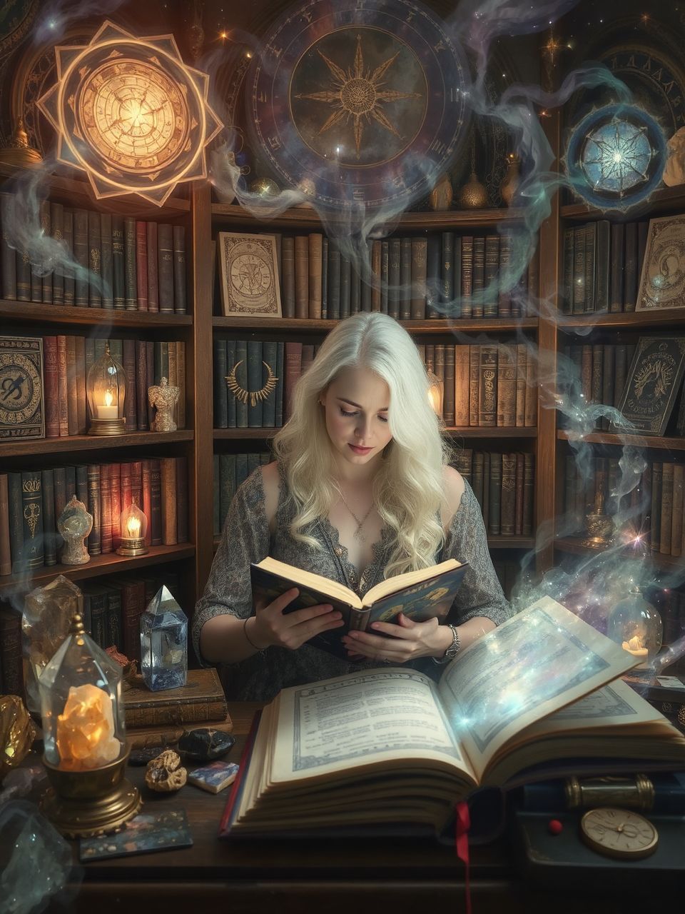A könyvtár varázslatos tudást rejt a boszorkányok számára.