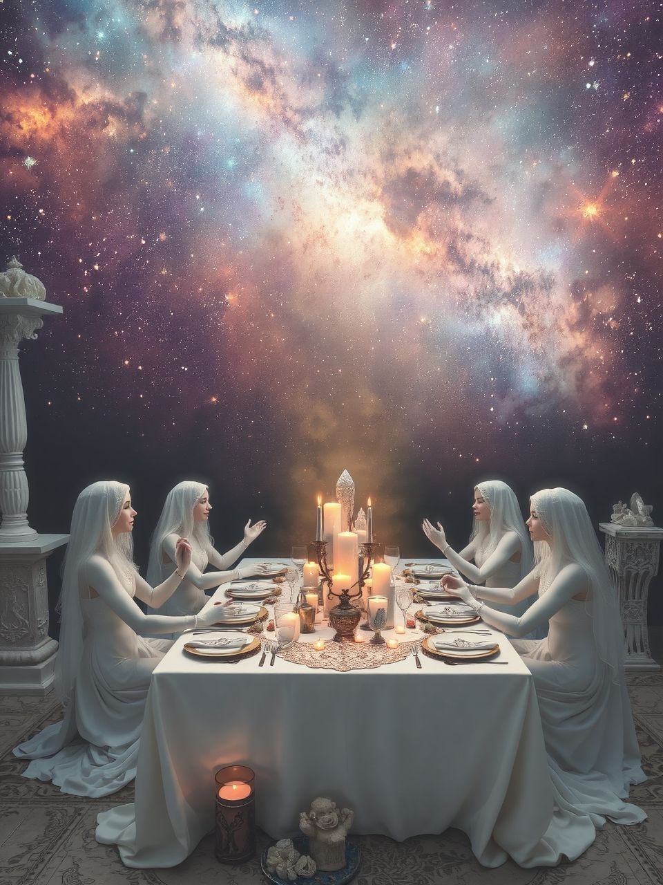 Az asztal helyszíne a kapcsolat és közösség szimbóluma.