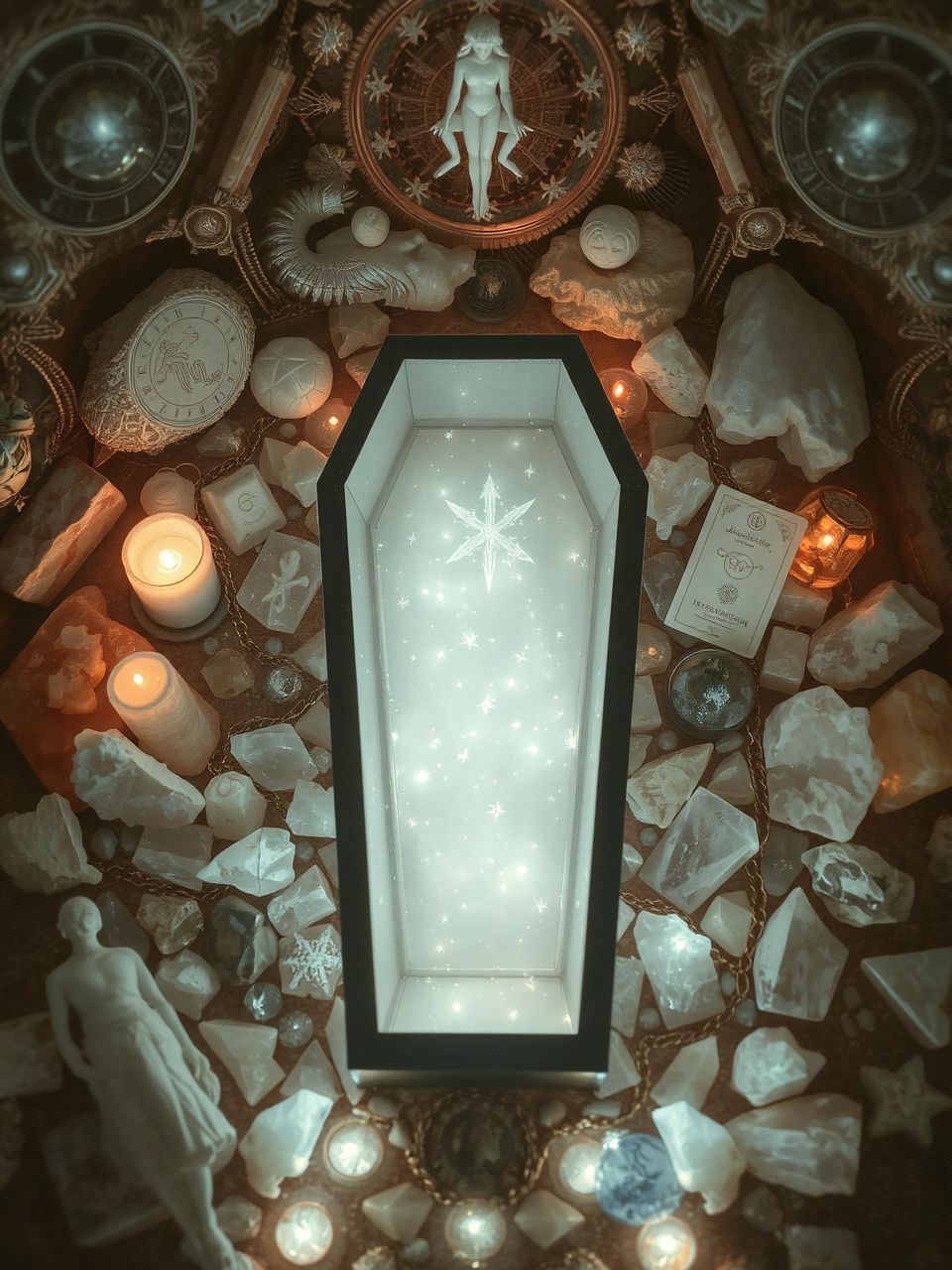 Az üres koporsó az újjászületés szimbóluma lehet.