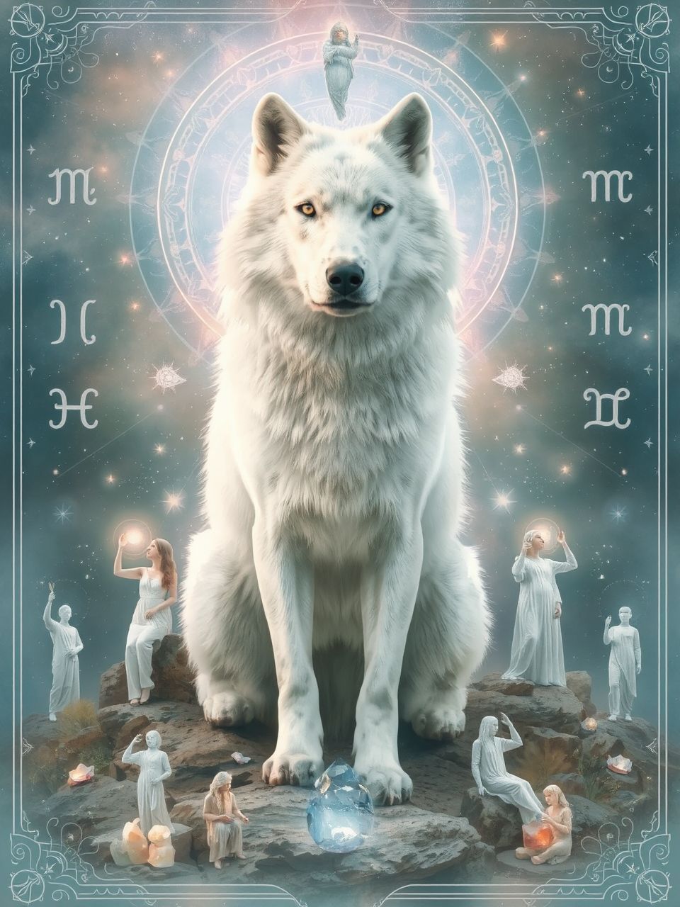 A fehér farkas az intuíció és belső erő szimbóluma.