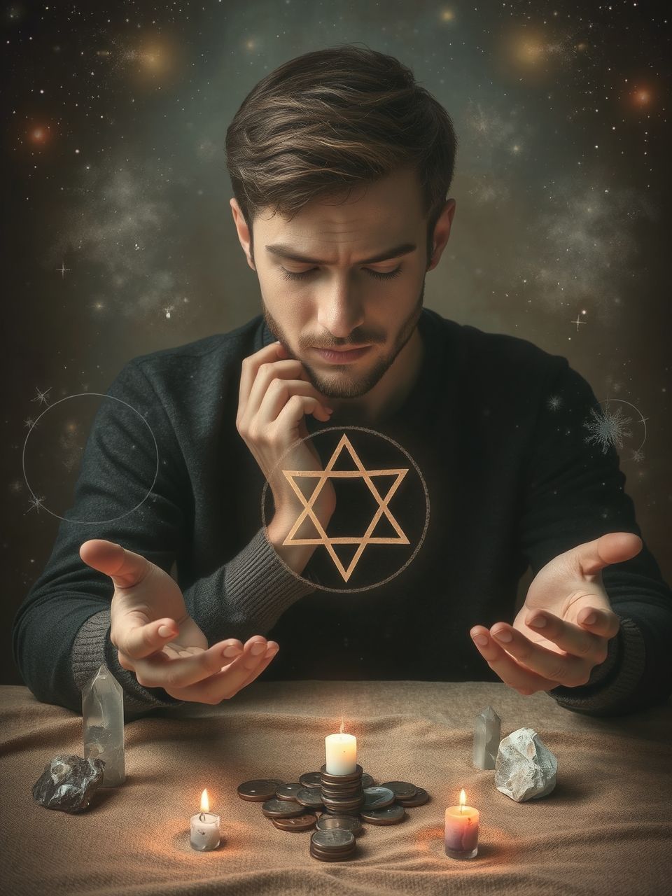 Az érme módszer egyszerű és hatékony hexagram kinyerésére.