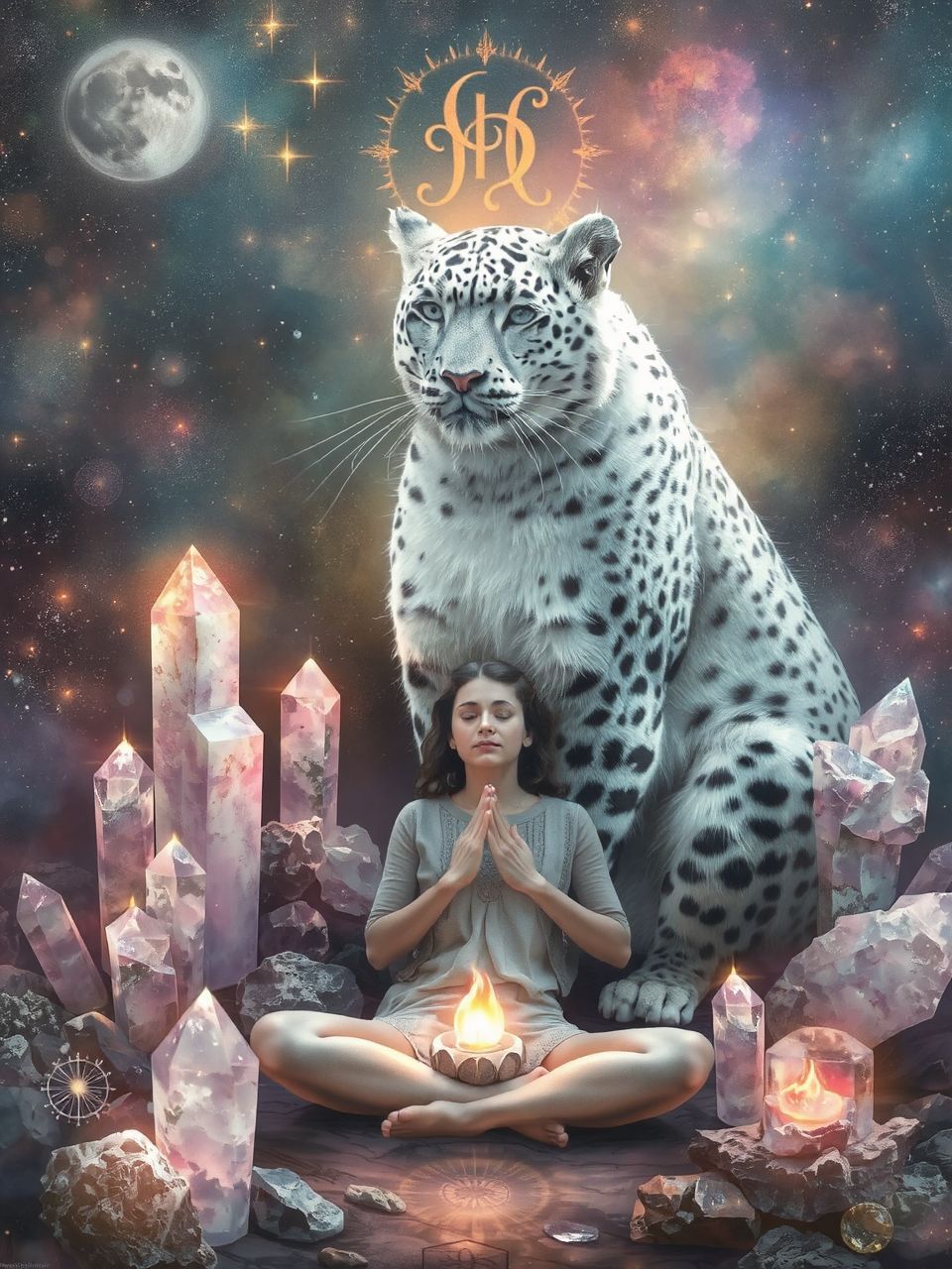 A hópárduc szimbólum a női erő megjelenítésére szolgál.