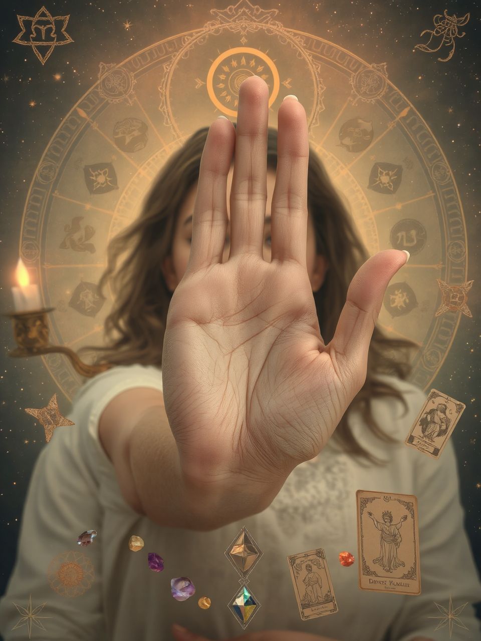 A pénz háromszöge gazdagságot jelez a tenyérben.