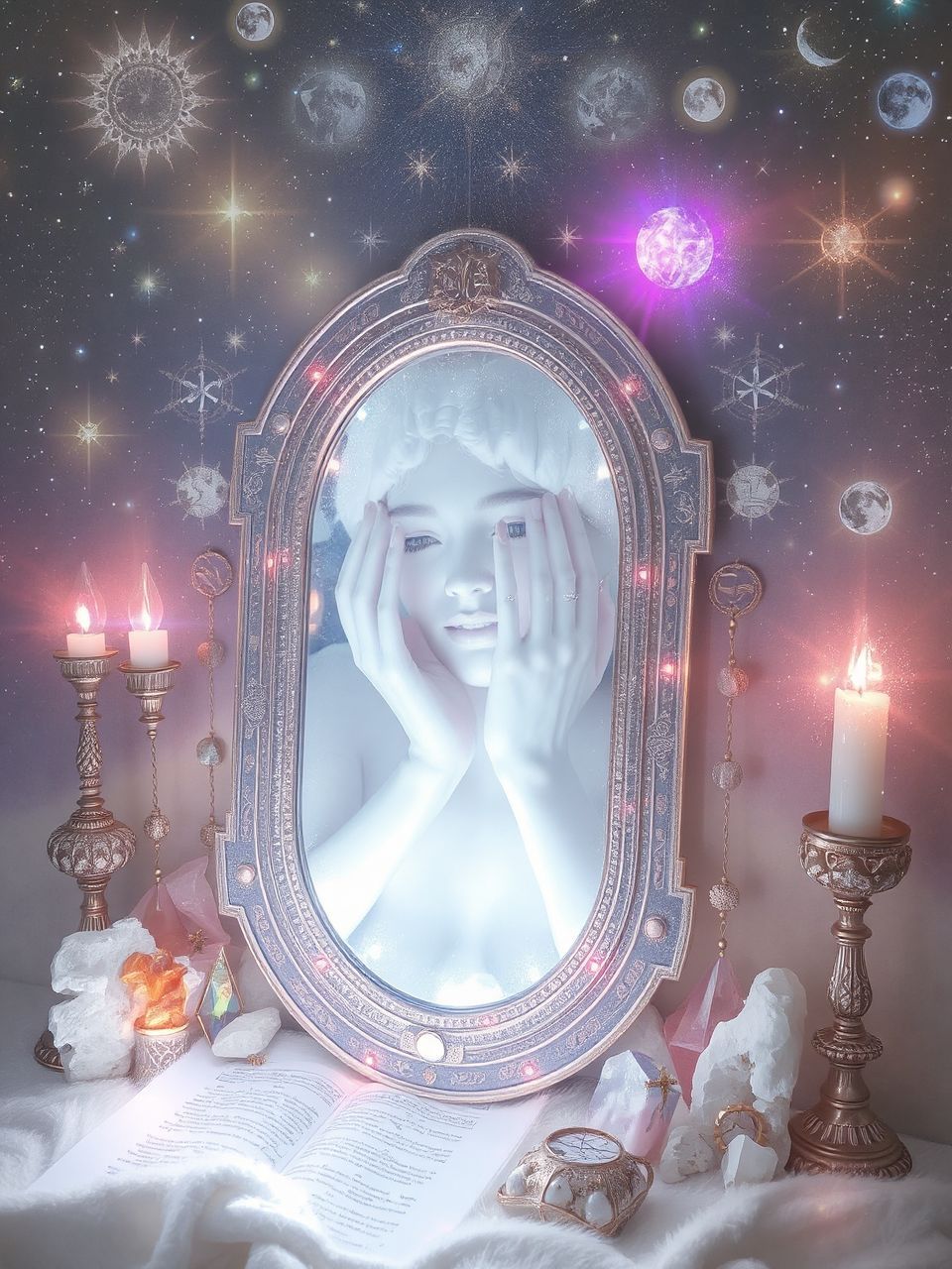 Louise Hay a tükör-gyakorlatot az önelfogadásért népszerűsítette.