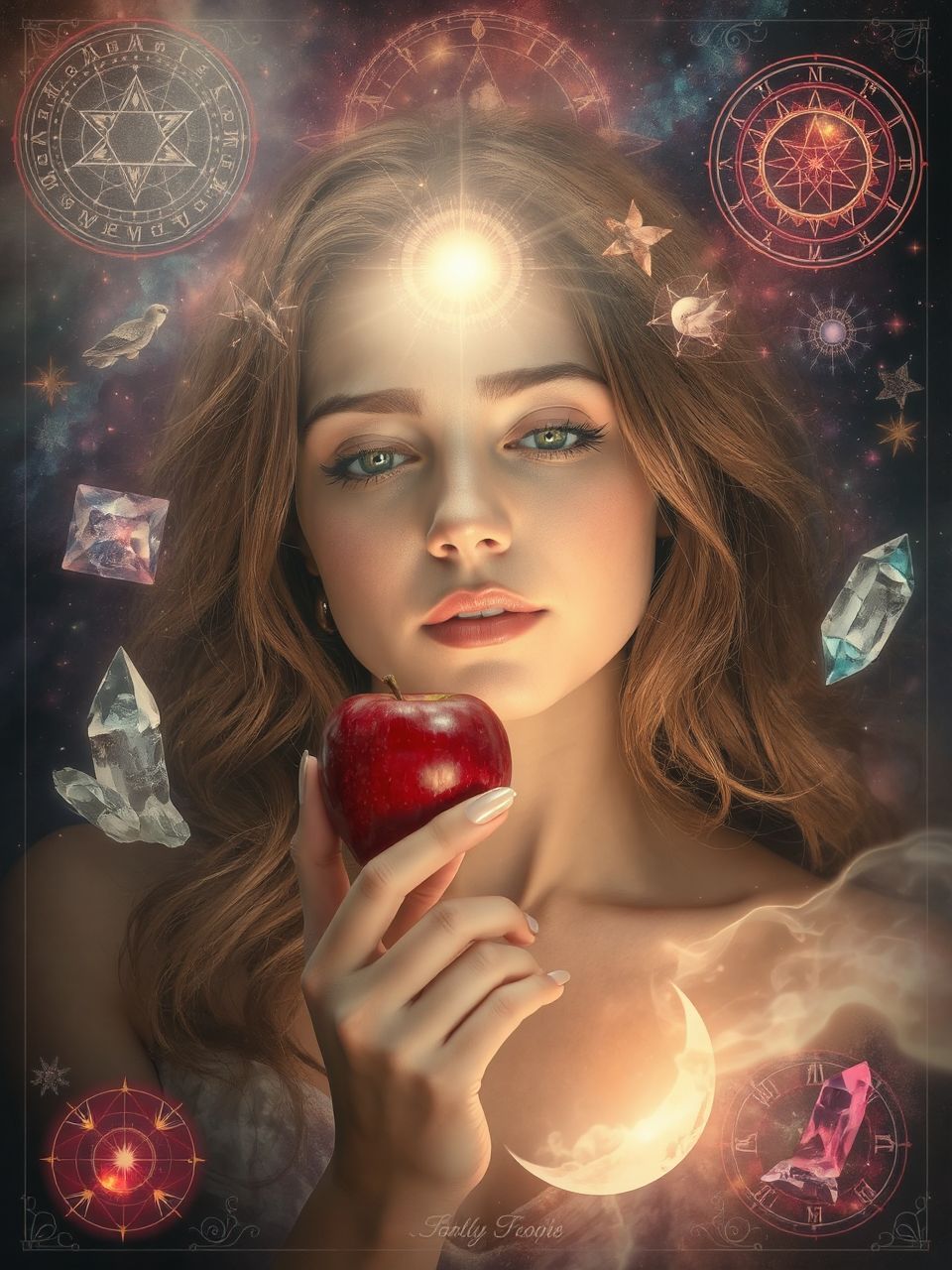 Az alma szimbolizálja a női megújulást és termékenységet.