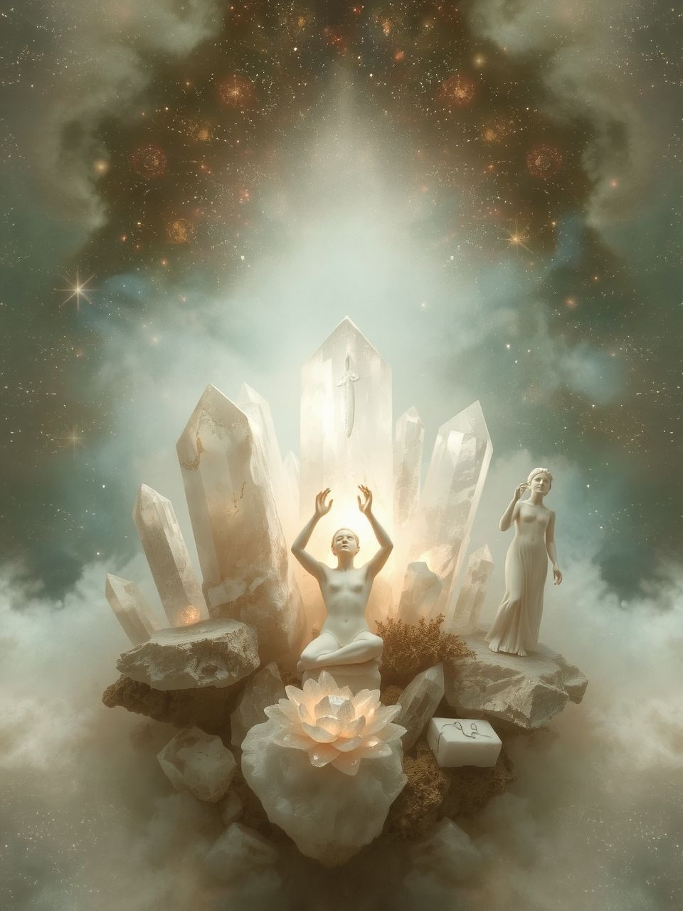 Az elhomályosult kristály a belső torzulások jele.