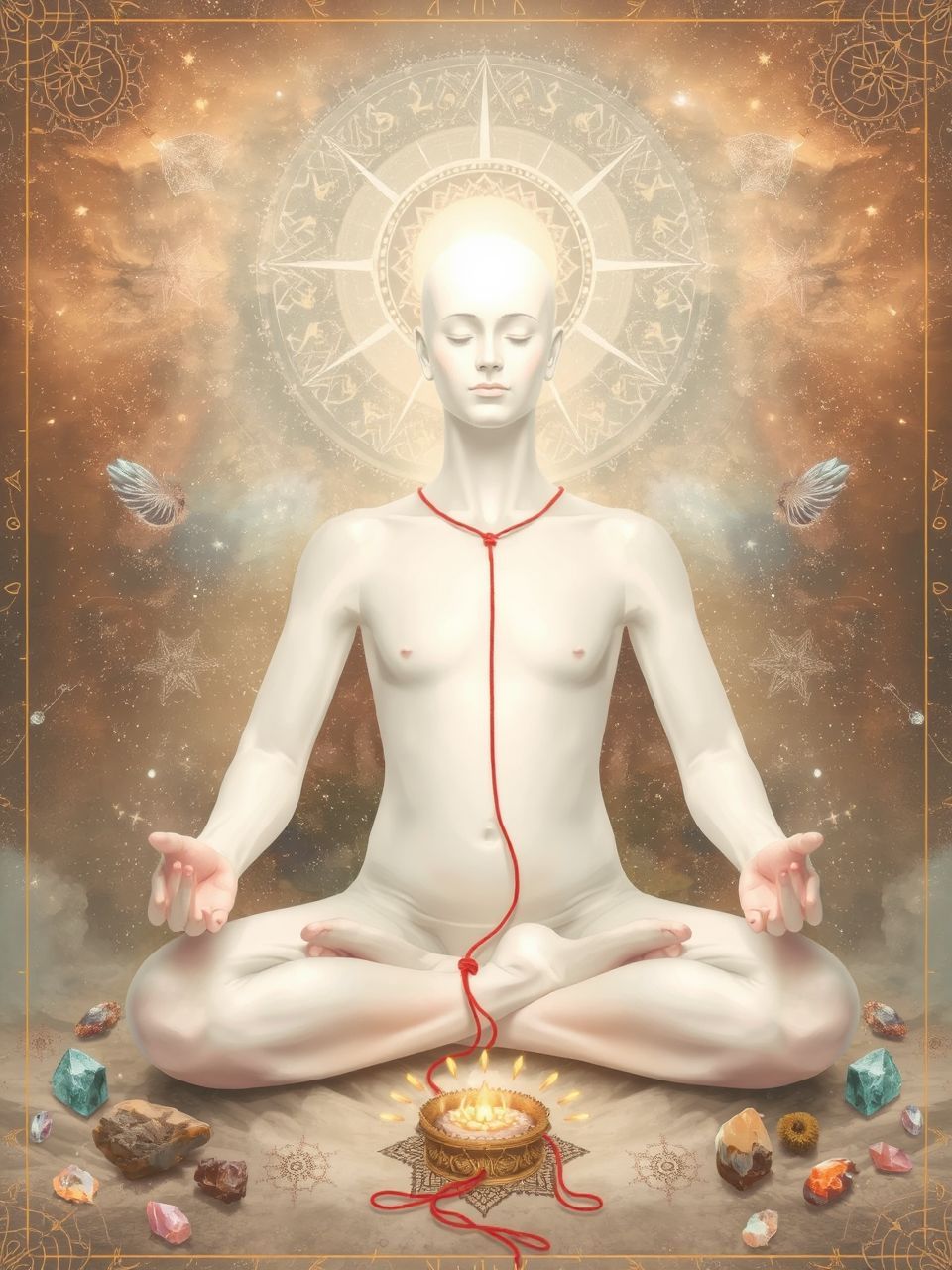 A vörös fonal energetikai kapcsolatot teremt a csakrákkal.