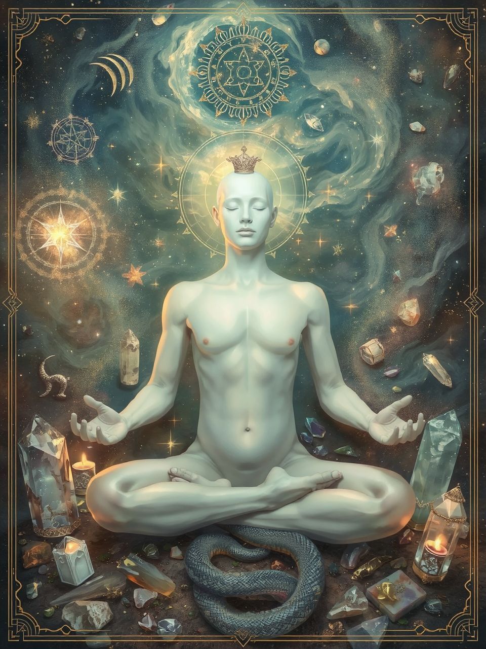 A kígyó a tudattalan erőszakos átalakulását szimbolizálja.