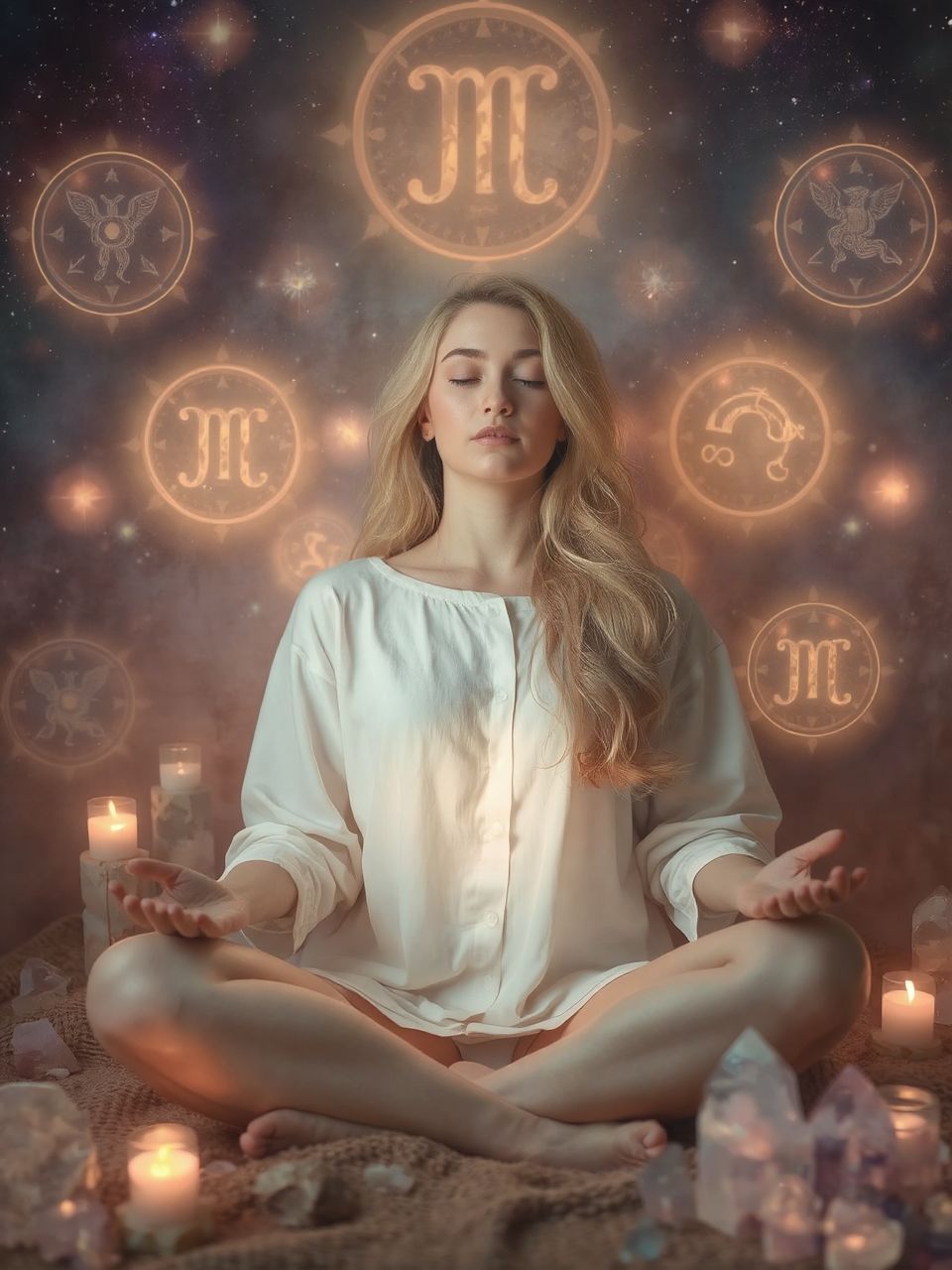 A Szűz gyakran meditál, hogy növelje belső békéjét.