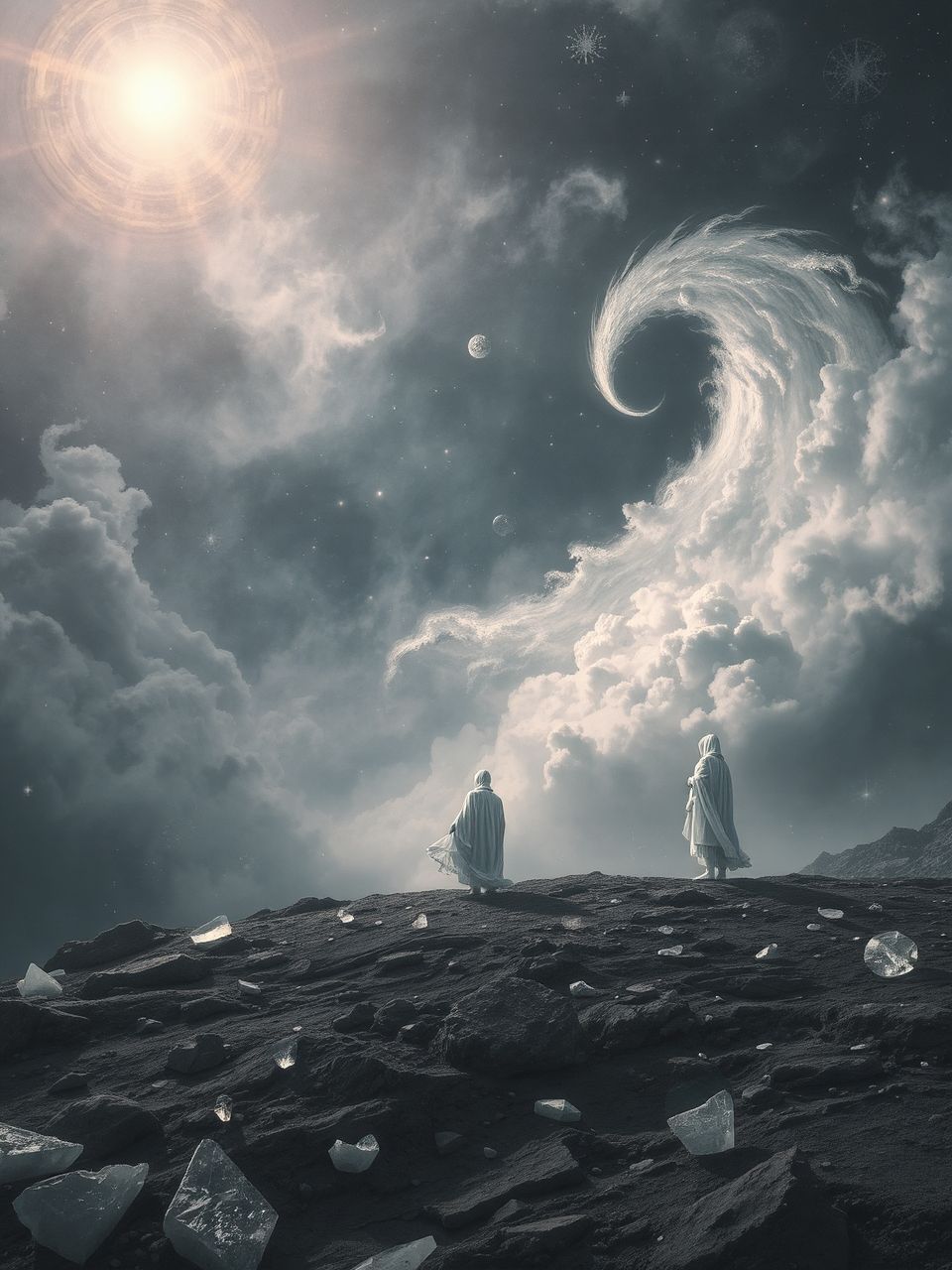 A sötét ég álma a belső konfliktusokat tükrözi.