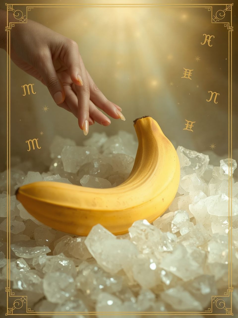 A sárga banán érettsége boldogságot és jólétet jelez.