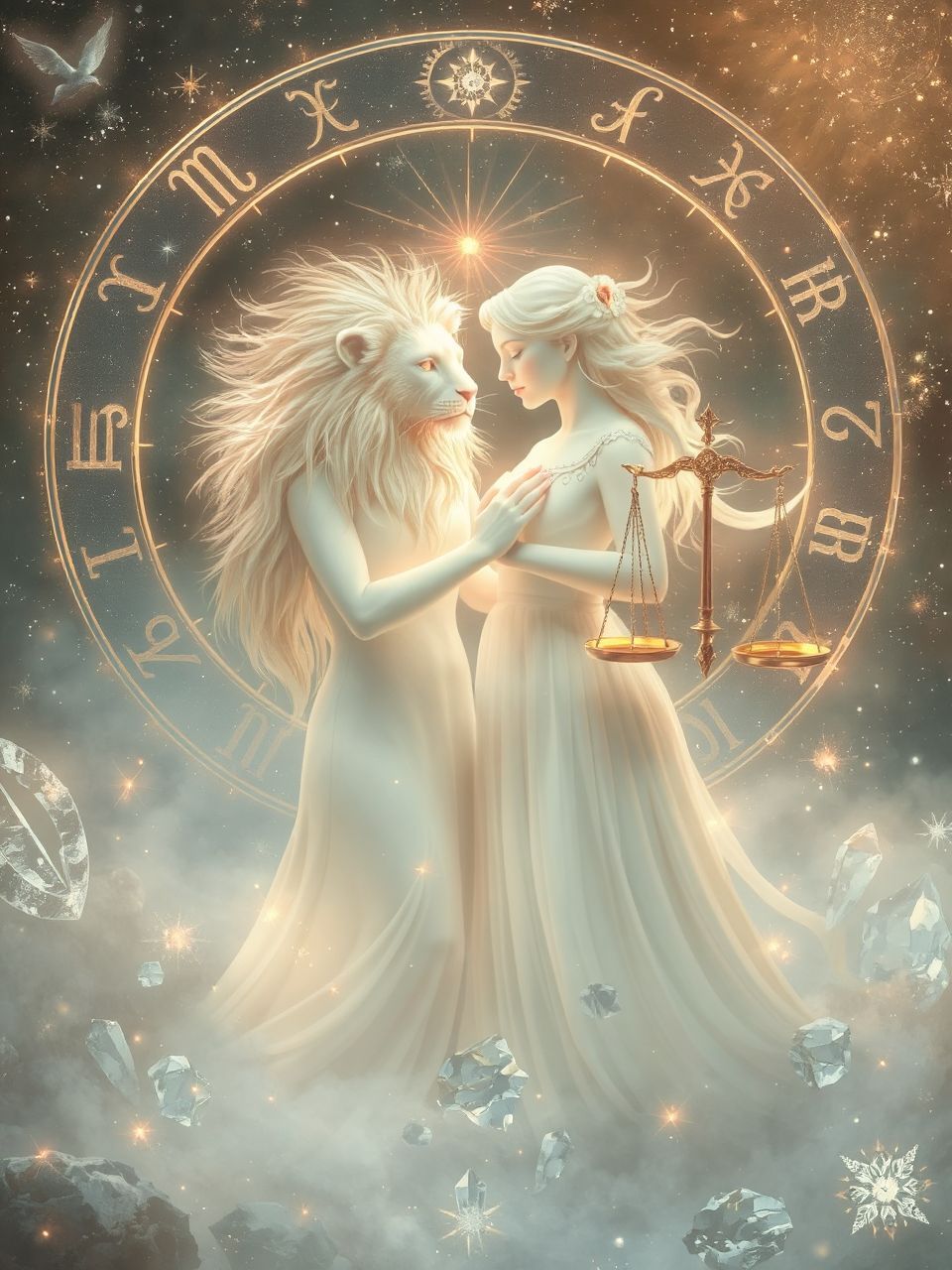 Oroszlán és Mérleg: tűz és levegő egyensúlya.