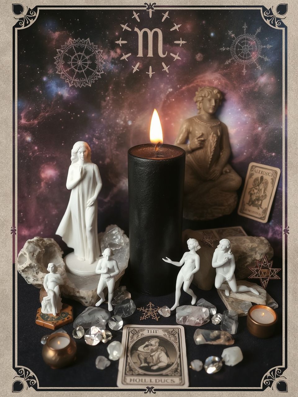 A fekete gyertya az inneri árnyak integrálásához segít.