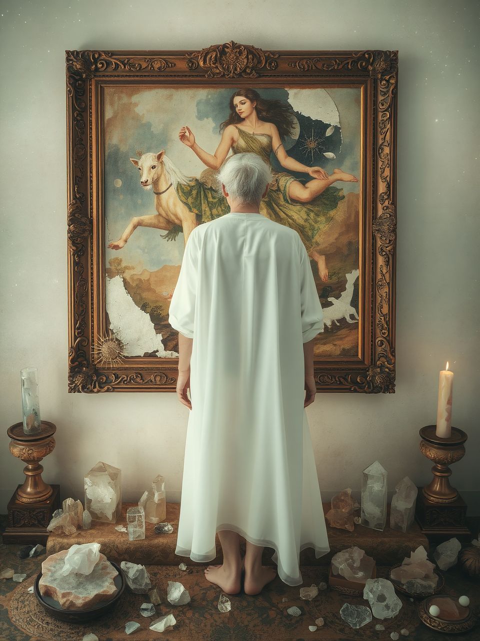 A festmények állapota tükrözi az álom belső világát.