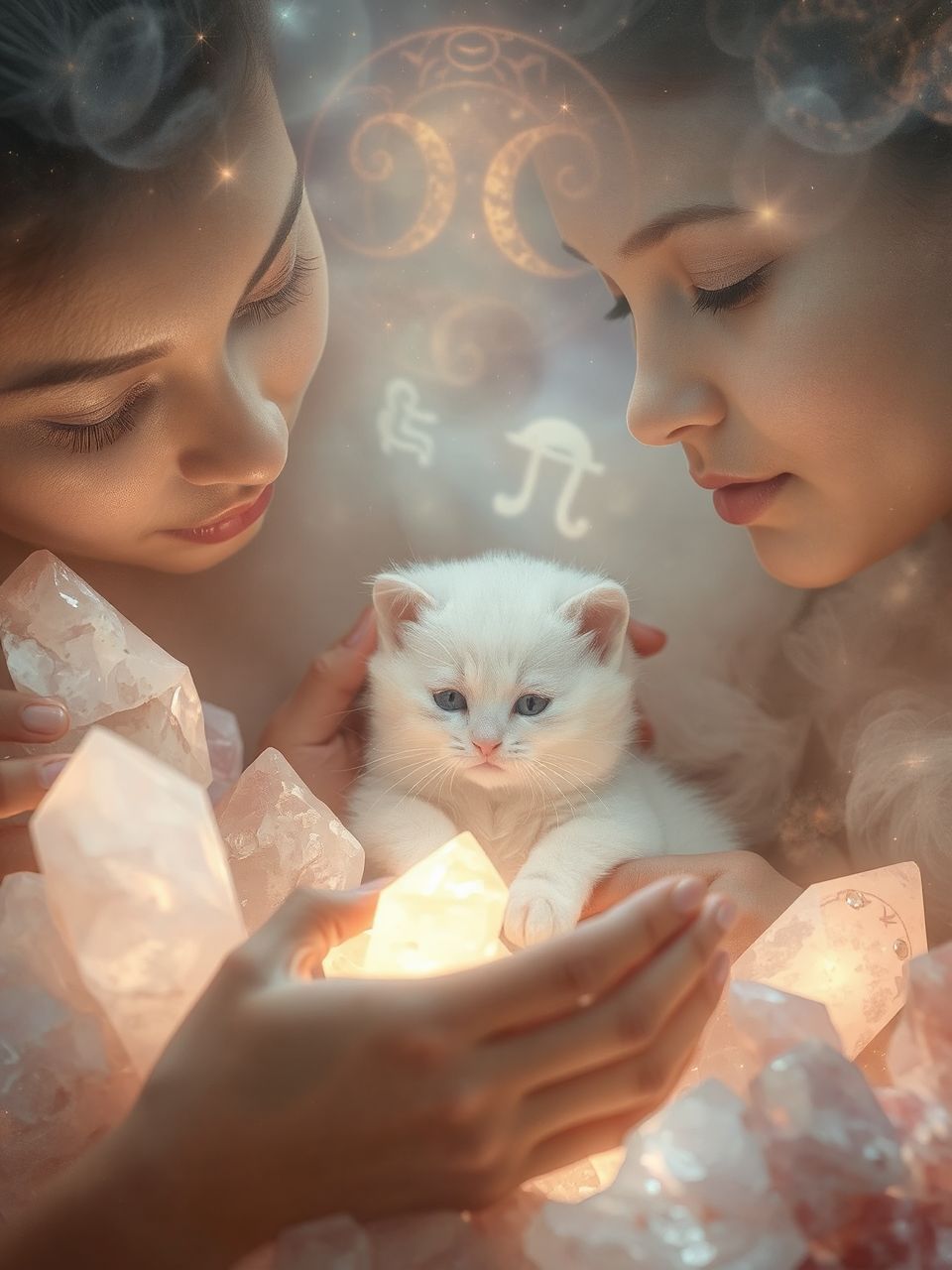 A kiscica a gyermeki sebezhetőséget és álmokat szimbolizálja.