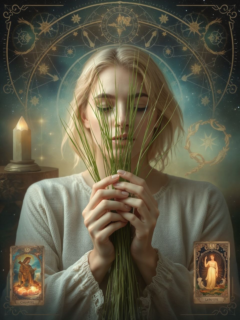 A levágott fű a befejezett ciklus szimbóluma.