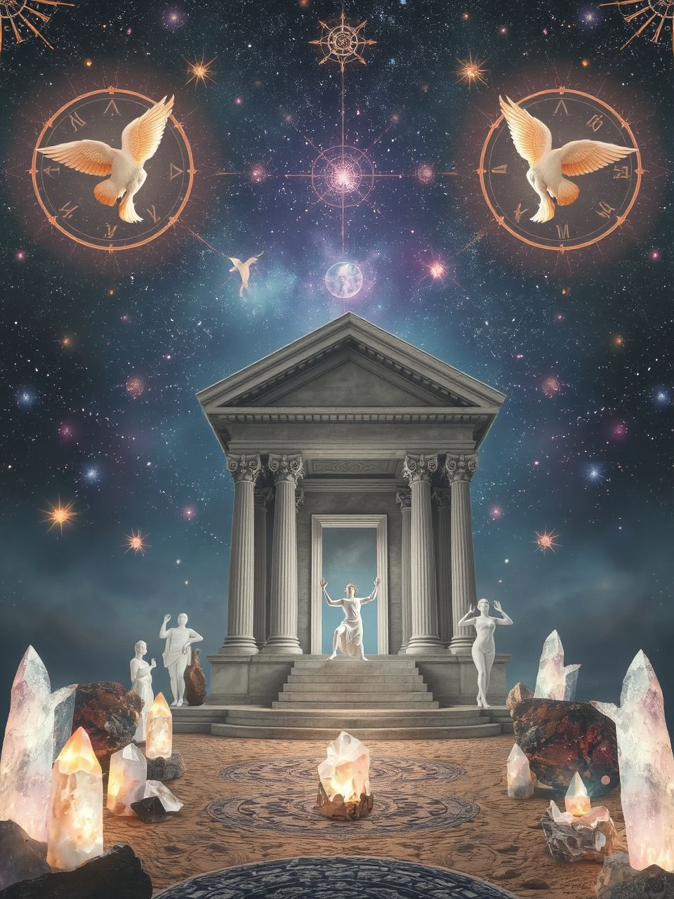 A templom tüze a belső konfliktusokat jelképezi.