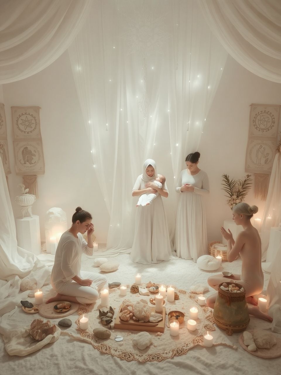 A szakrális tér fontos a születési rituáléhoz.