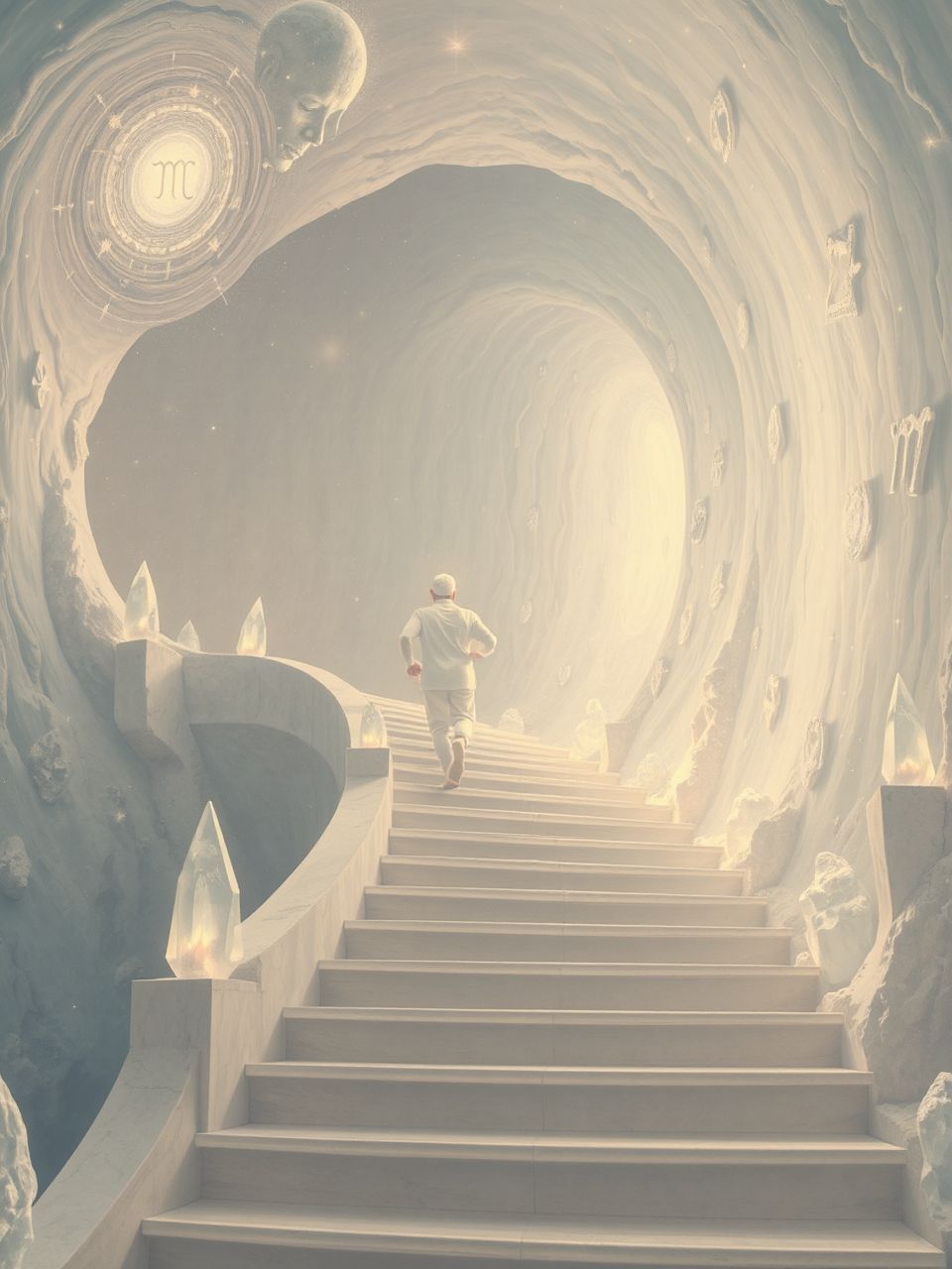 A lépcsőn lefelé futás gyakran a veszély érzését jelzi.