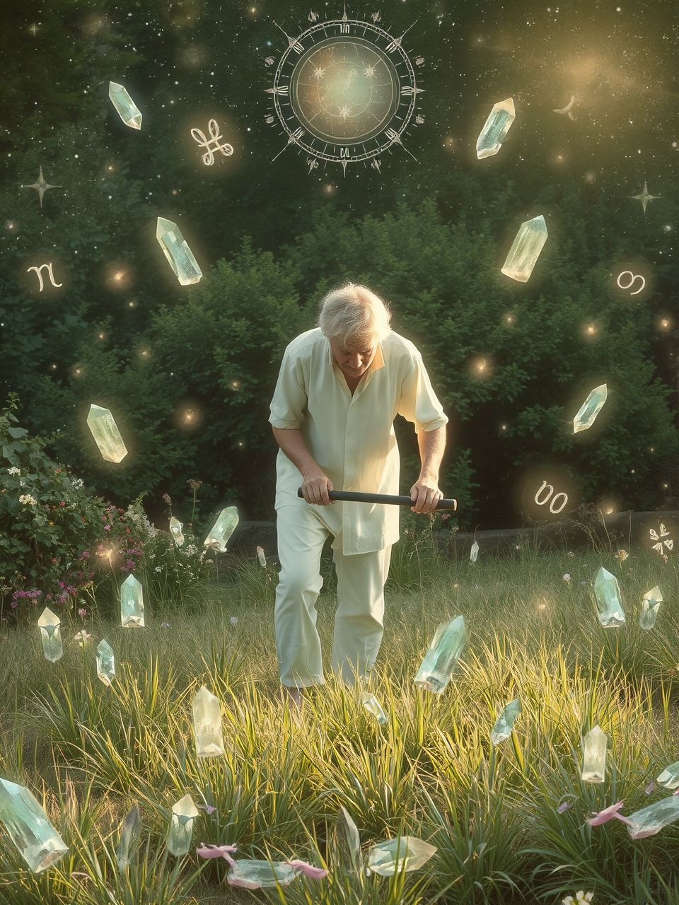 A fű kaszálása a lelki megújulást szimbolizálja.