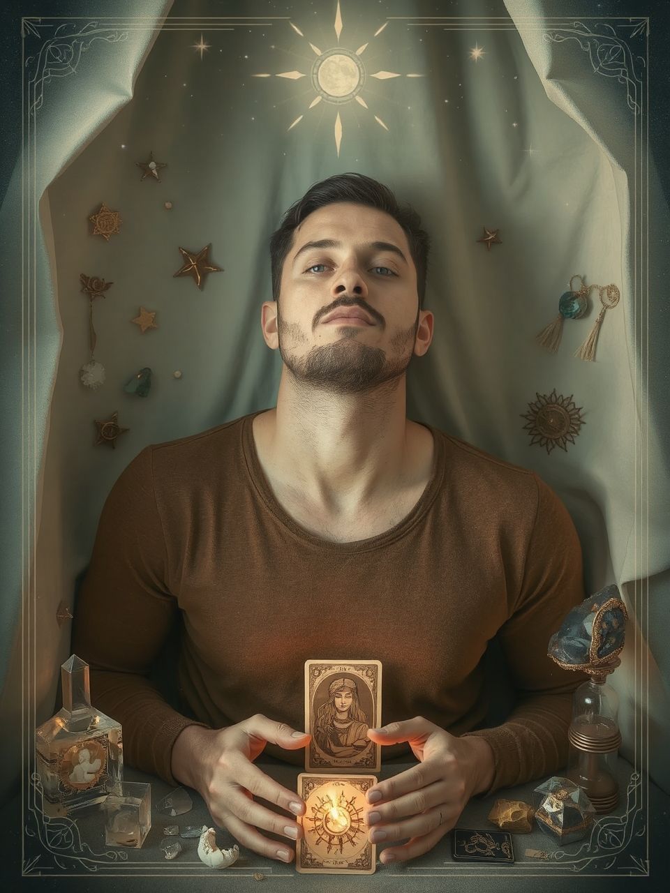 A férfi test jelei az erő és teremtés szimbólumai.