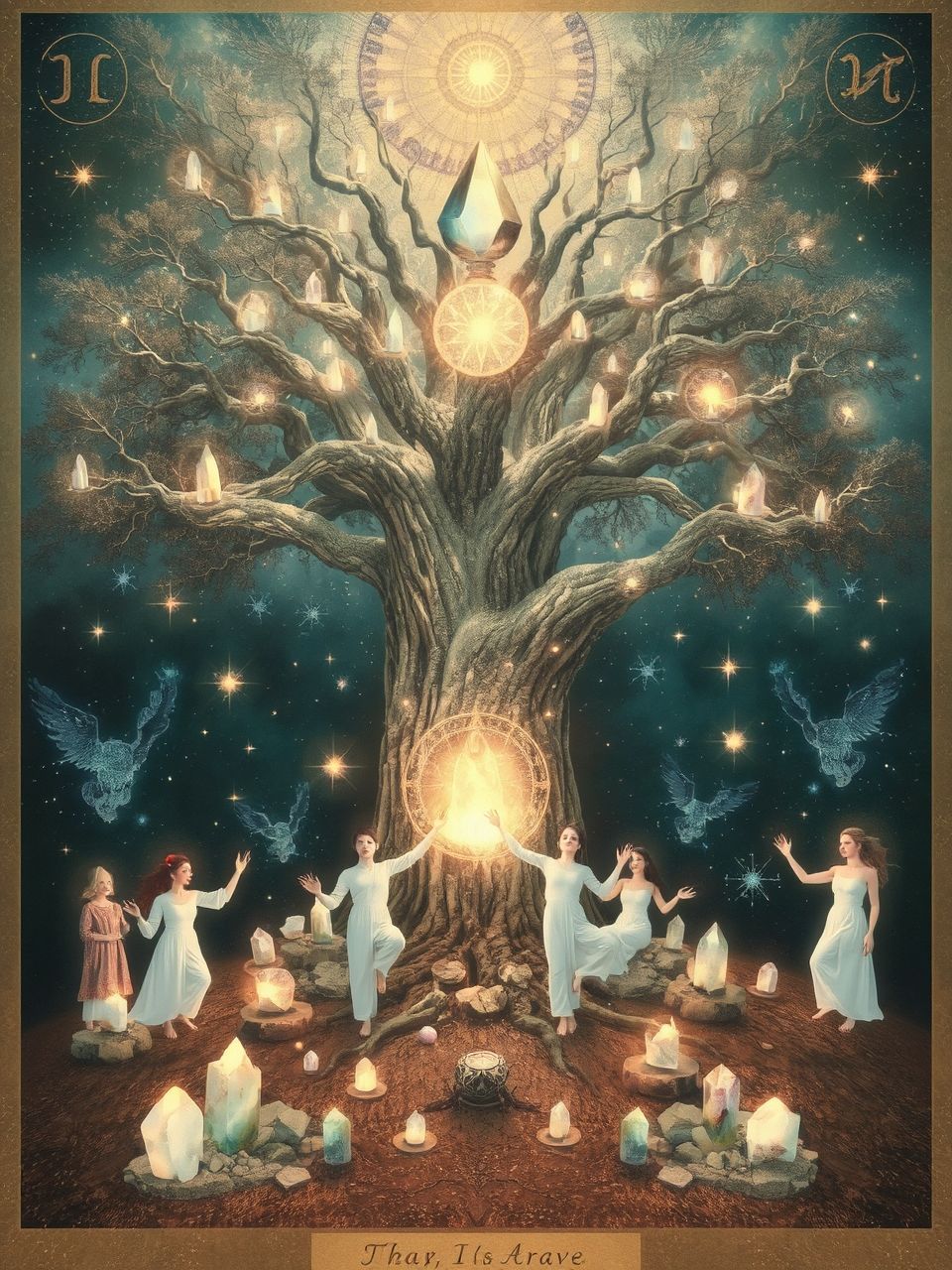 A fa mérete tükrözi a személyes fejlődést és erőt.