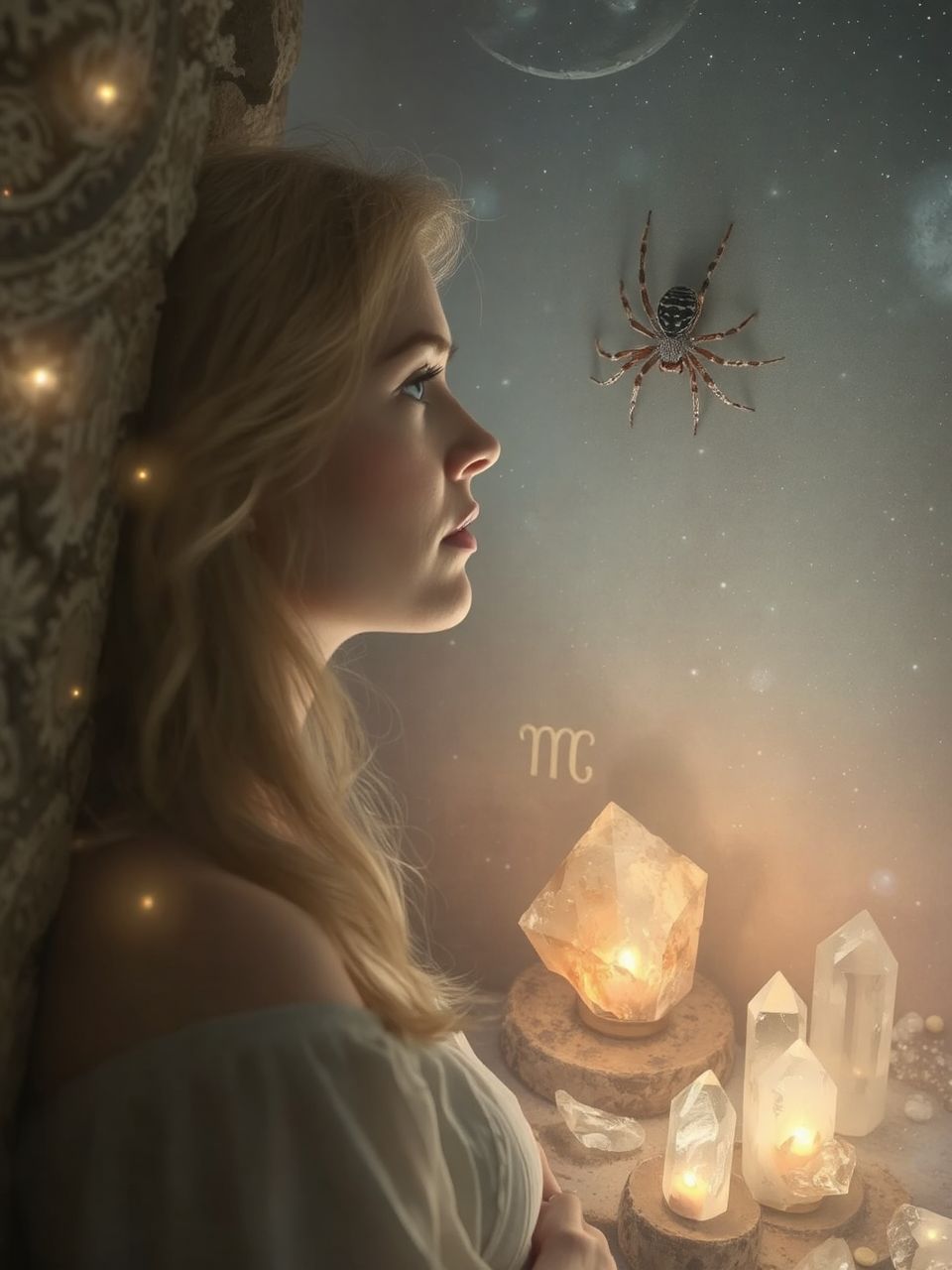 A pók szimbolizálja az intuíciót és a felébredést.