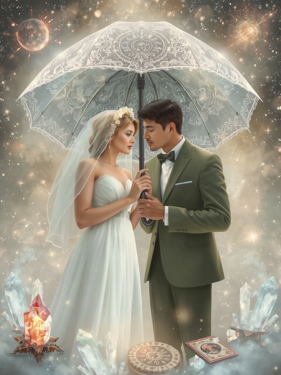 Az esernyő anyaga a belső védelmünket szimbolizálja.