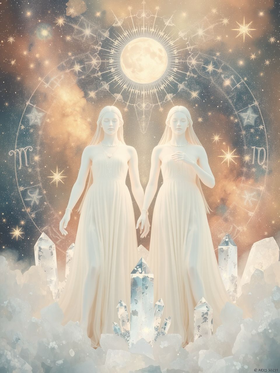 Az ikrek szimbolizálják a kettős felelősség és öröm harmóniáját.