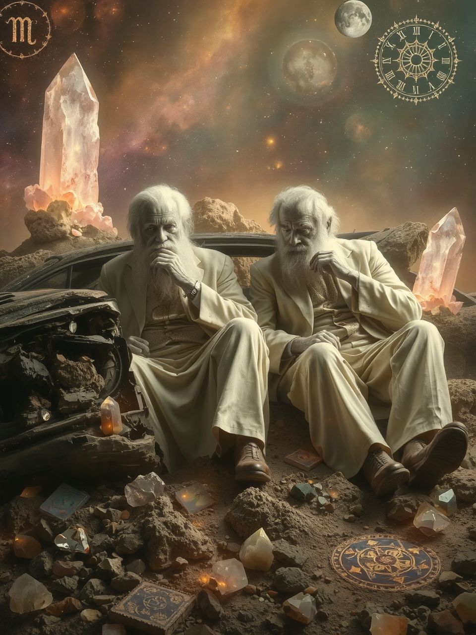 Jung és Freud az álmokban rejlő mély pszichológiai tartalmakat kutatják.