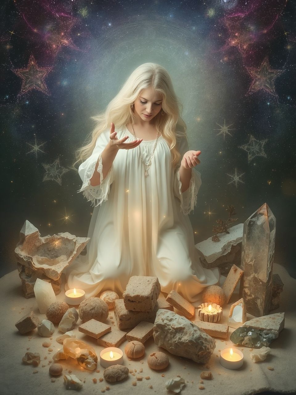 A kenyérmorzsa az élet pillanataira utalhat.