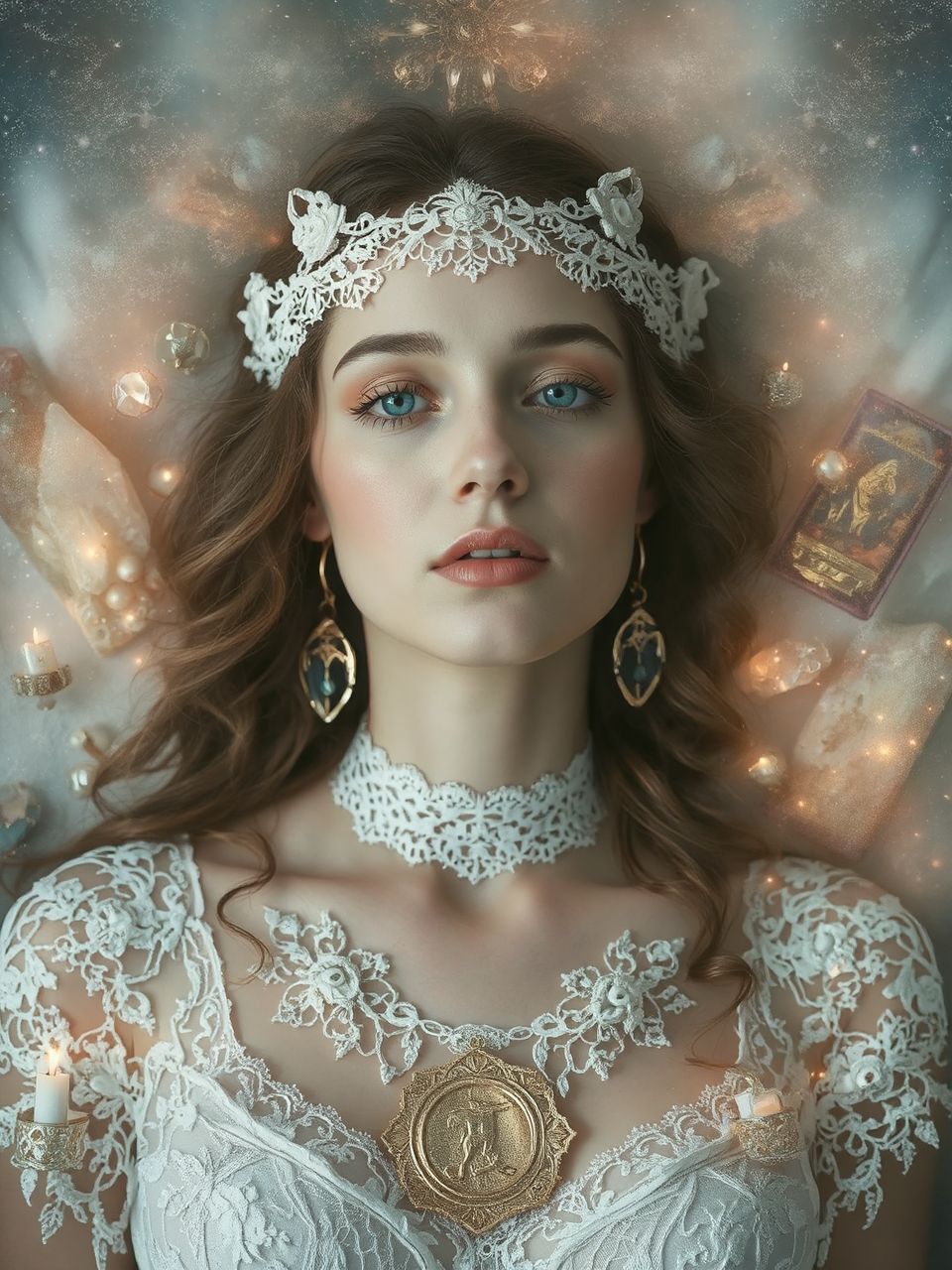 A csipke szimbolizálja a rejtett érzelmek mélységét.