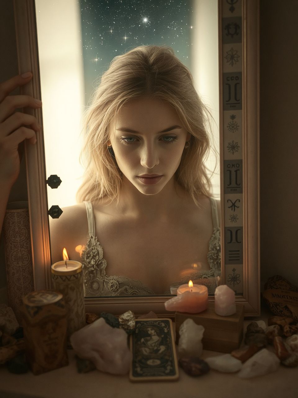 A tükörbe nézés segít a személyes fejlődésben.