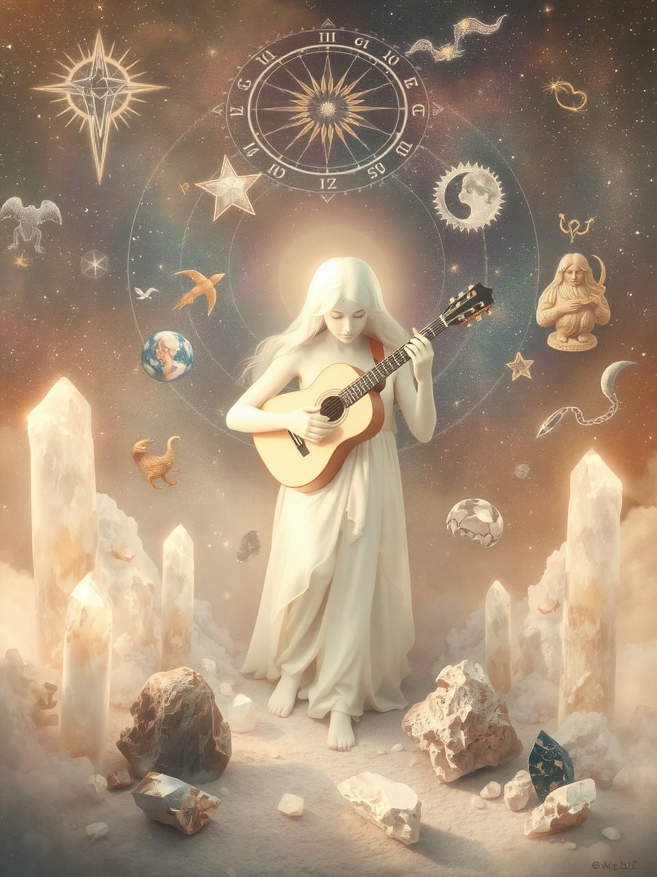 A húrok száma a zene és az érzelem mélységét jelzi.