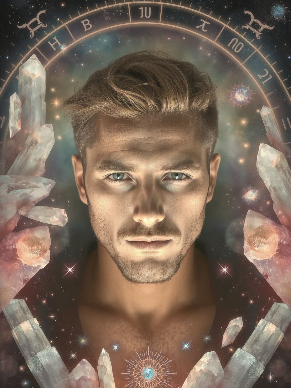 A férfi nyaka az erő és sebezhetőség határát jelzi.