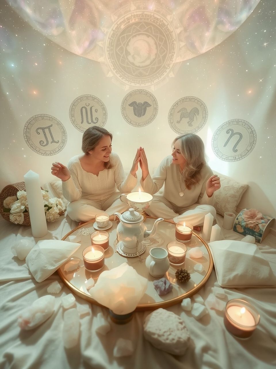 A teáskészlet a belső kritikus szimbóluma lehet.