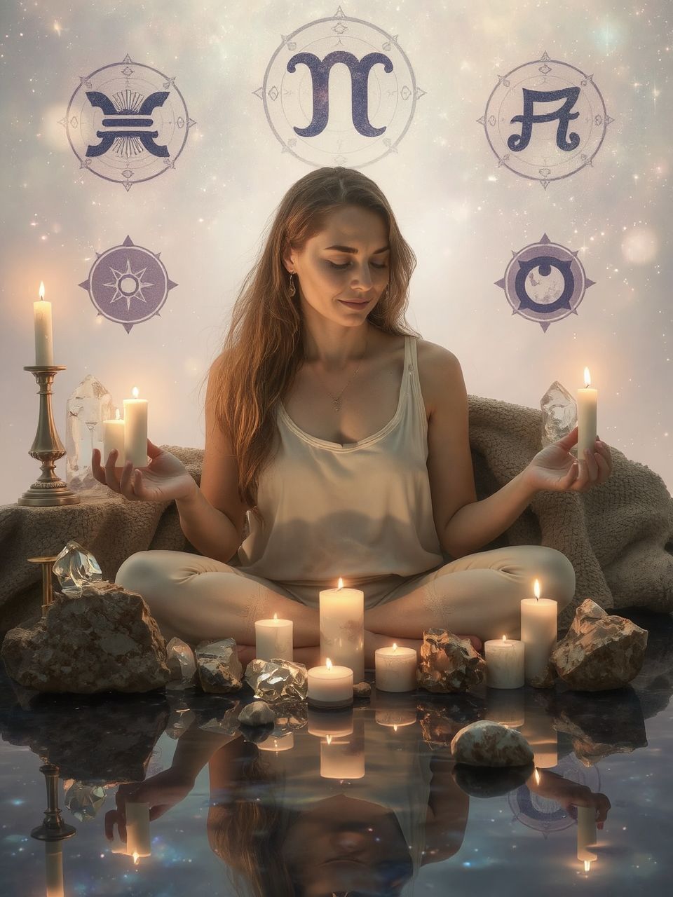 A gyertyás víztükör a harmónia és a védelem szimbóluma.