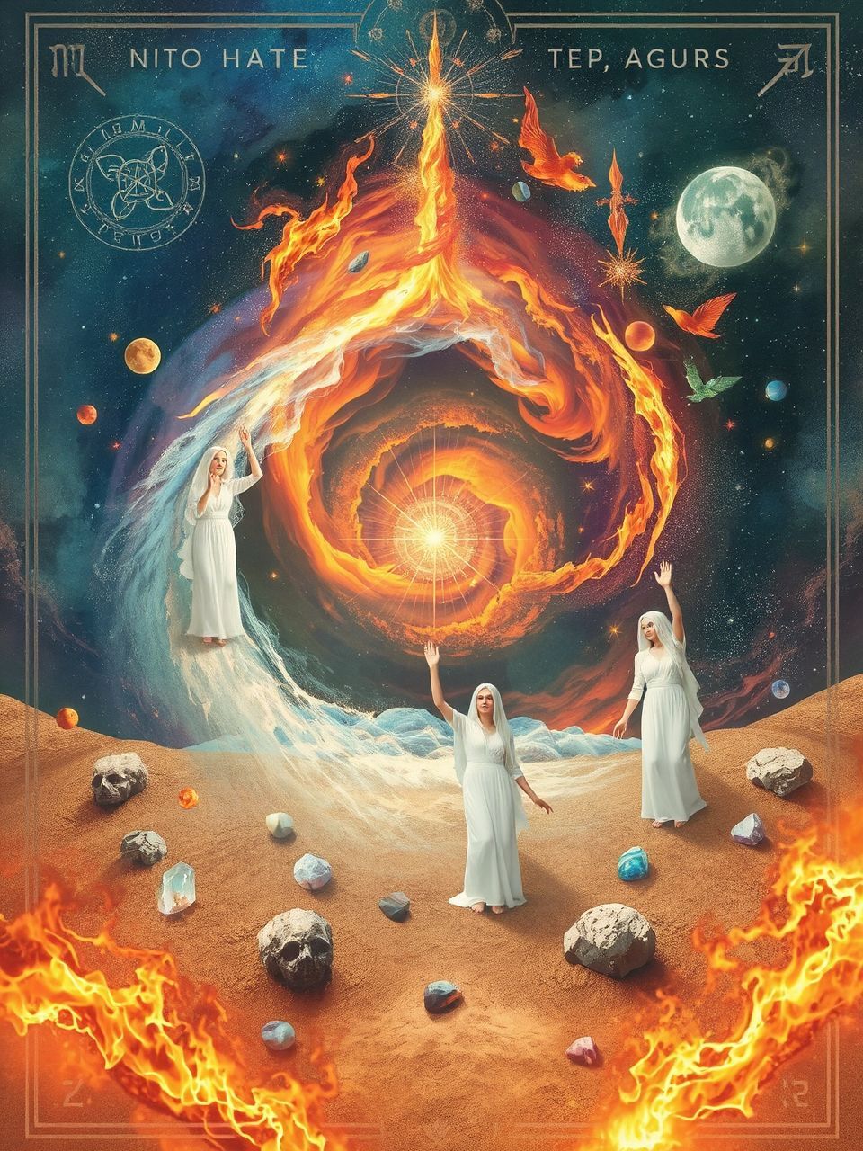 Az örvény szimbolizálhatja az érzelmi káosz mélységét.