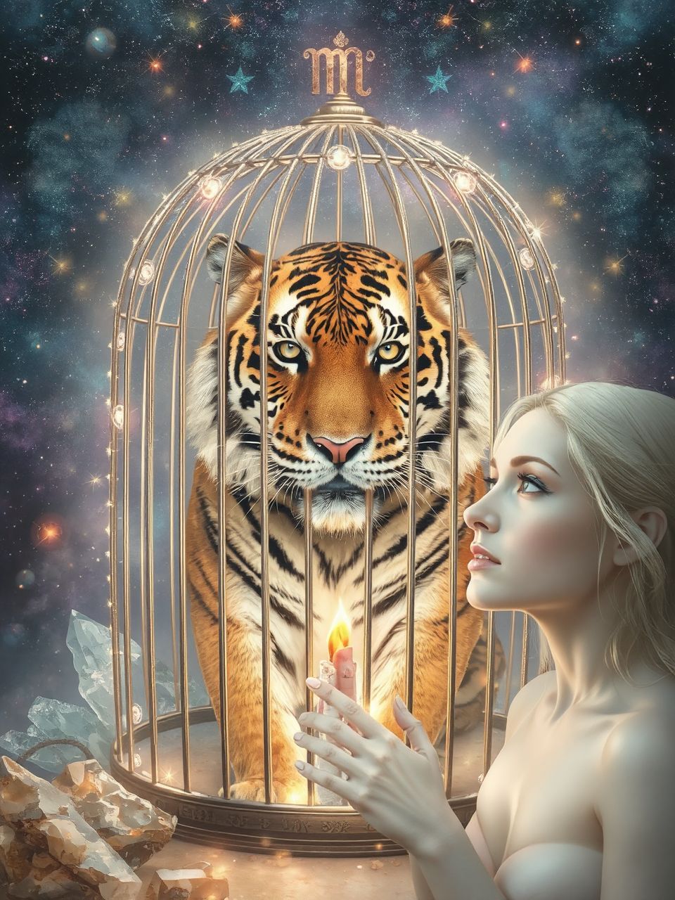 A ketrecbe zárt tigris a szabad akarat hiánya.